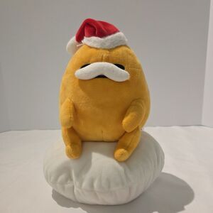 Sanrio Gudetama Plush The Lazy Egg Christmas Red Santa Hat 10 Inch Stuffed Toy